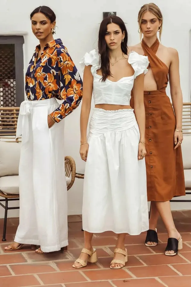 Magnolia Crop Top 8211 FINAL SALE White Women Bohme Tops