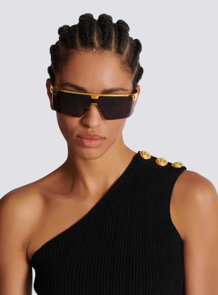 Major Sunglasses Gold MenWomen Balmain Eyewear