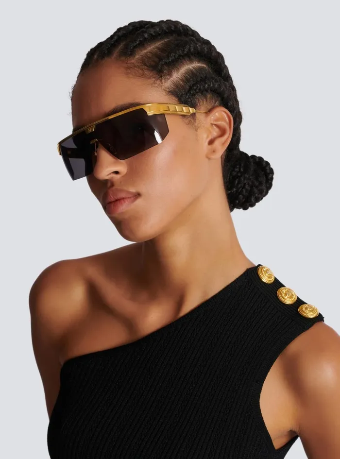 Major Sunglasses Gold MenWomen Balmain Eyewear