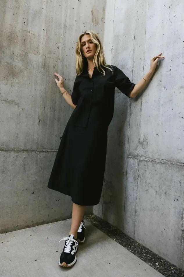Mallory Textured Skirt In Black Black Women Bohme Skirts