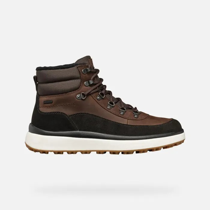 Man Geox Ankle Boots GRANITO GRIP ABX MAN Coffee Waterproof Boots Coffee