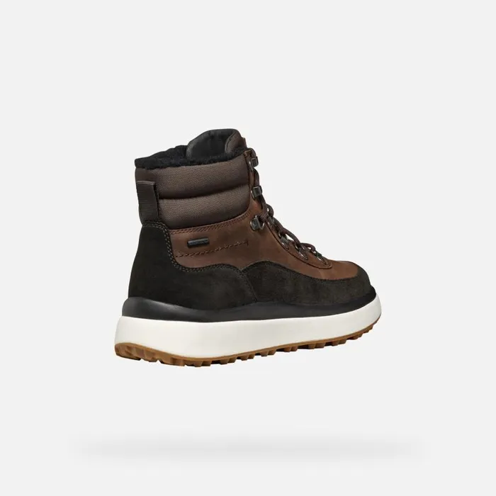 Man Geox Ankle Boots GRANITO GRIP ABX MAN Coffee Waterproof Boots Coffee
