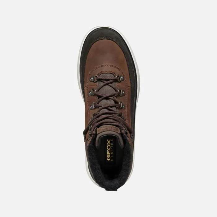 Man Geox Ankle Boots GRANITO GRIP ABX MAN Coffee Waterproof Boots Coffee
