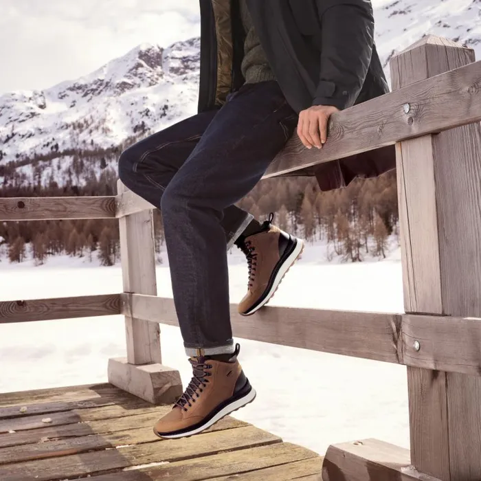 Man Geox Ankle Boots SPHERICA ACTIF X2 ABX MAN OchreDark Coffee Mid Calf Boots Ochredark Coffee