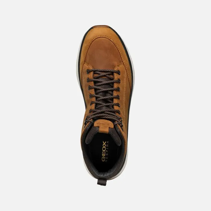 Man Geox Ankle Boots SPHERICA ACTIF X2 ABX MAN OchreDark Coffee Mid Calf Boots Ochredark Coffee