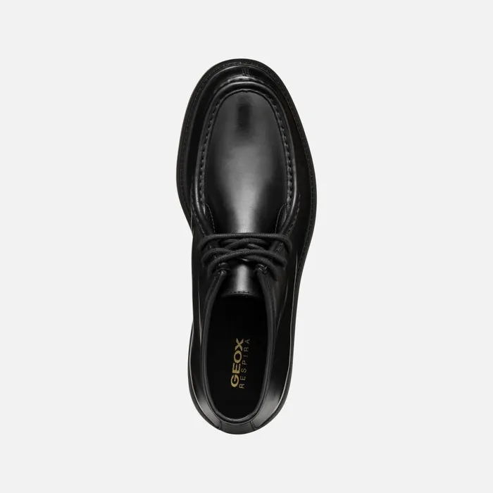 Man Geox Casual Shoes SPHERICA EC7 MAN Black Leather Shoes Black