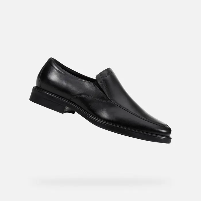 Man Geox Formal Shoes BRANDOLF C Leather Shoes Black Man Geox Black
