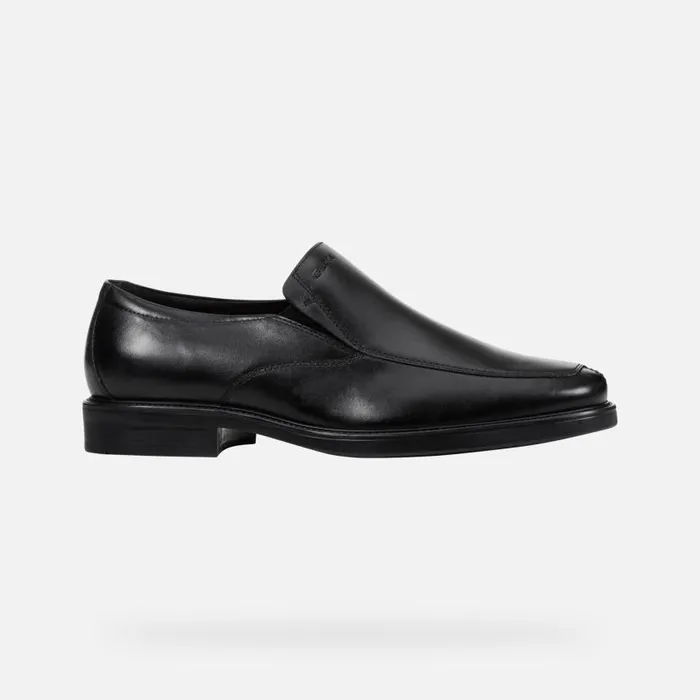 Man Geox Formal Shoes BRANDOLF C Leather Shoes Black Man Geox Black