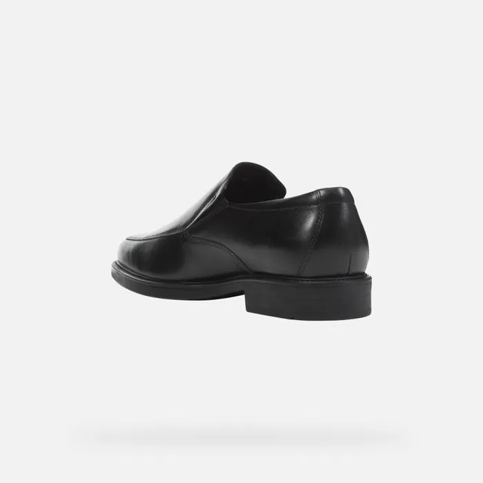 Man Geox Formal Shoes BRANDOLF C Leather Shoes Black Man Geox Black