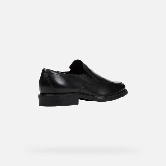 Man Geox Formal Shoes BRANDOLF C Leather Shoes Black Man Geox Black