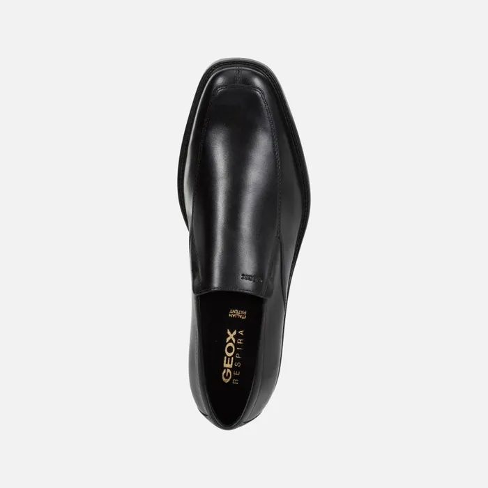Man Geox Formal Shoes BRANDOLF C Leather Shoes Black Man Geox Black