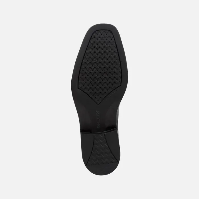Man Geox Formal Shoes BRANDOLF C Leather Shoes Black Man Geox Black