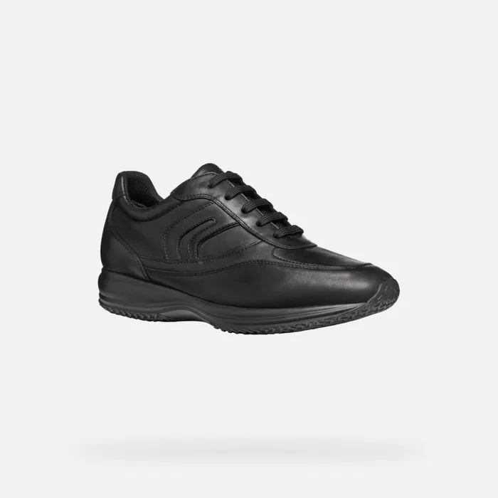 Man Geox Sneakers HAPPY MAN Black Low Top Sneakers Black