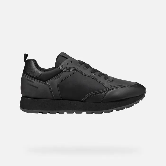 Man Geox Sneakers PARTENIO MAN Black Low Top Sneakers Black