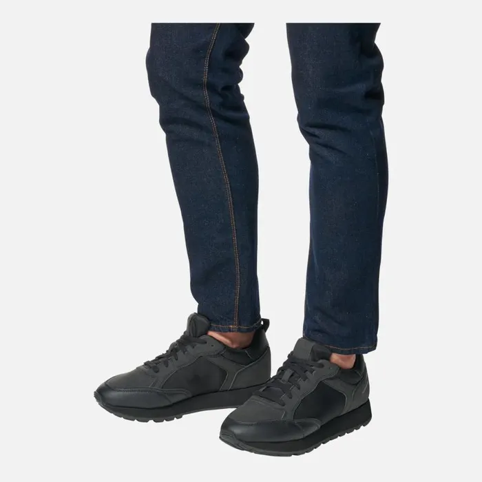 Man Geox Sneakers PARTENIO MAN Black Low Top Sneakers Black