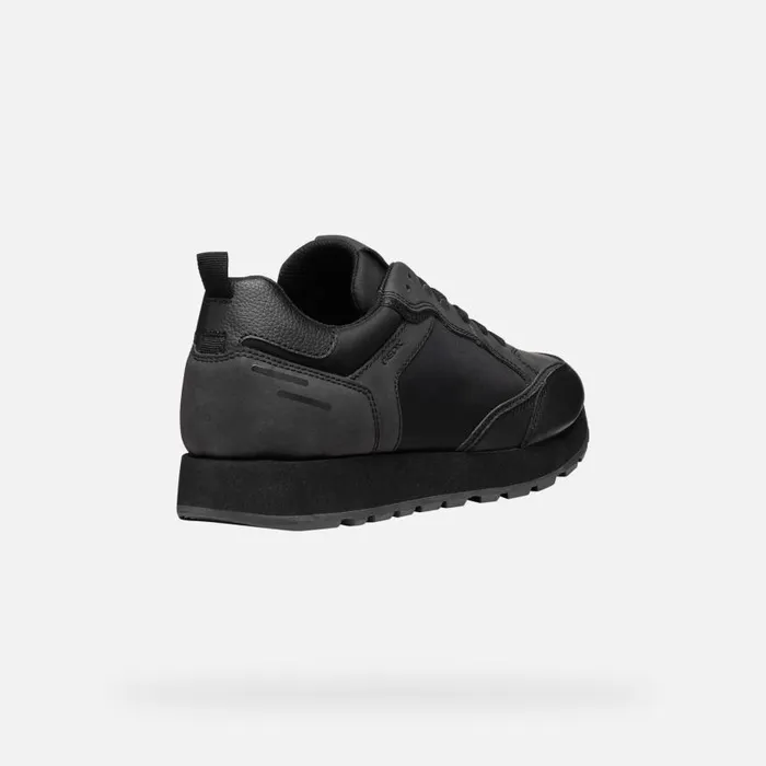 Man Geox Sneakers PARTENIO MAN Black Low Top Sneakers Black