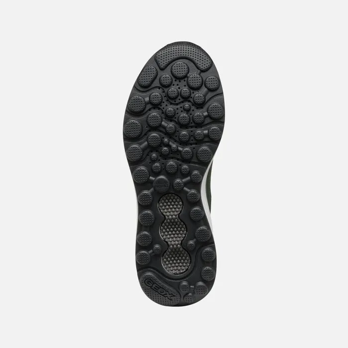 Man Geox Sneakers SPHERICA ACTIF X1 ABX MAN Dark CoffeeDark Green Low Top Sneakers Dark Coffeedark Green
