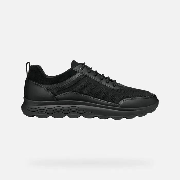 Man Geox Sneakers SPHERICA MAN Black Low Top Sneakers Black