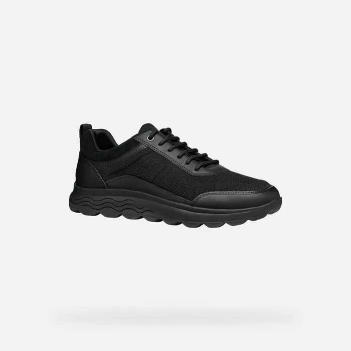 Man Geox Sneakers SPHERICA MAN Black Low Top Sneakers Black