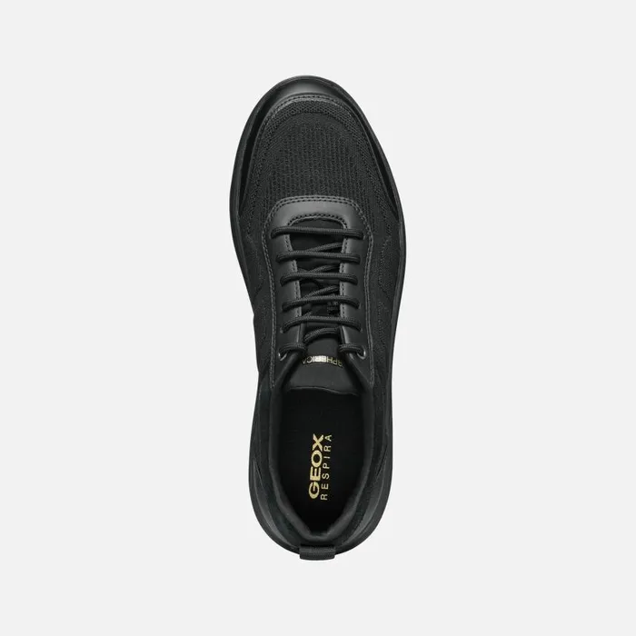 Man Geox Sneakers SPHERICA MAN Black Low Top Sneakers Black