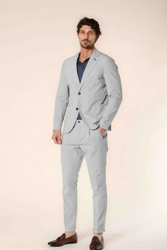 Man Osaka 1 Pinces Chino Pants In Seersucker With Stripe Carrot Fit Mason039s Pants