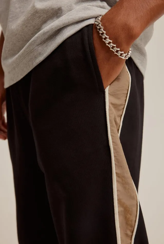 Man Venroy Pants Nylon Panelled Track Pant