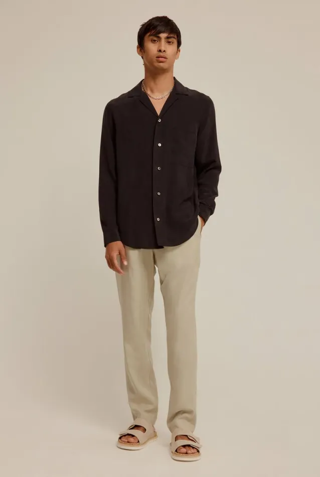 Man Venroy Pants Tencel Lounge Chino