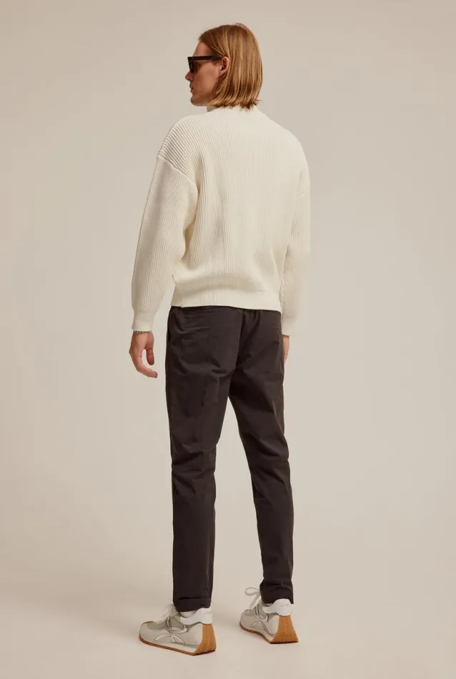 Man Venroy Sweaters Nylon Panel Quarter Zip Sweater