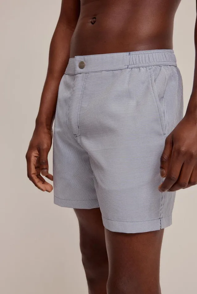 Man Venroy Swim Shorts Striped Snaplock Swim Short