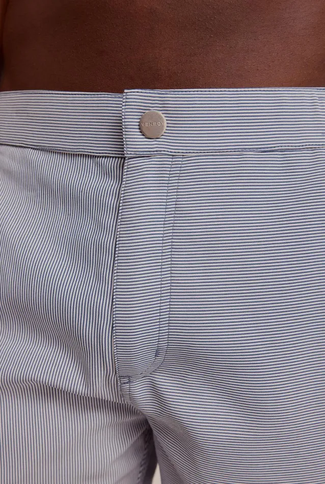 Man Venroy Swim Shorts Striped Snaplock Swim Short