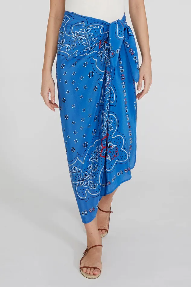 Mandala Sarong French Blue Women Chan Luu Bottoms