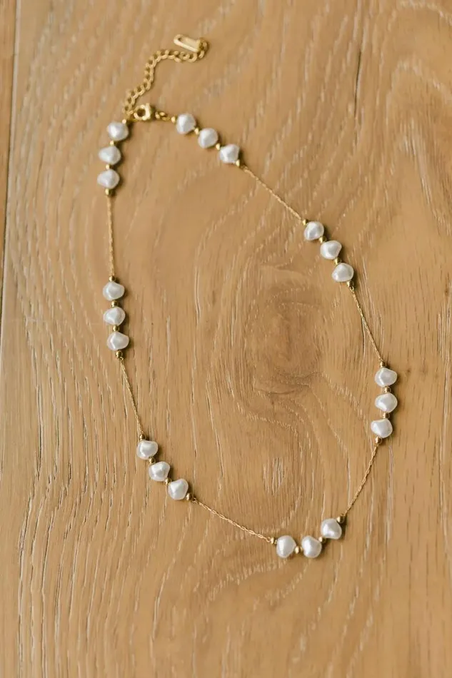 Mariah Pearl Necklace Gold Women Bohme Jewelry