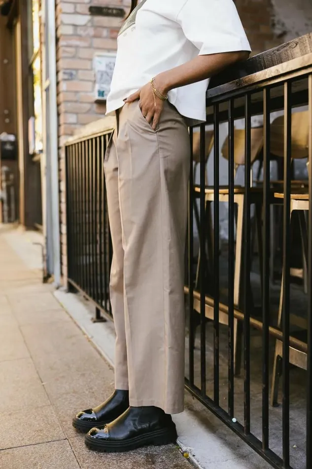 Marissa Straight Leg Pants Mocha Women Bohme Sets