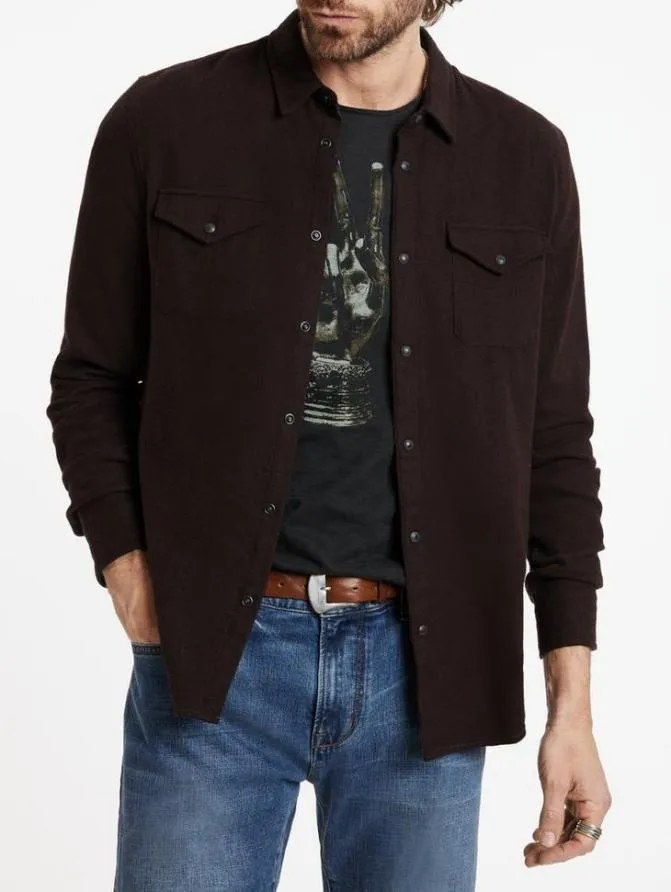 MARSHAL SHIRT Charc Brown Clothing John Varvatos Shirts