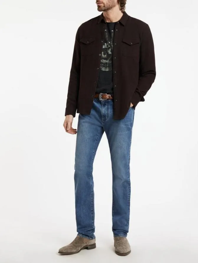 MARSHAL SHIRT Charc Brown Clothing John Varvatos Shirts