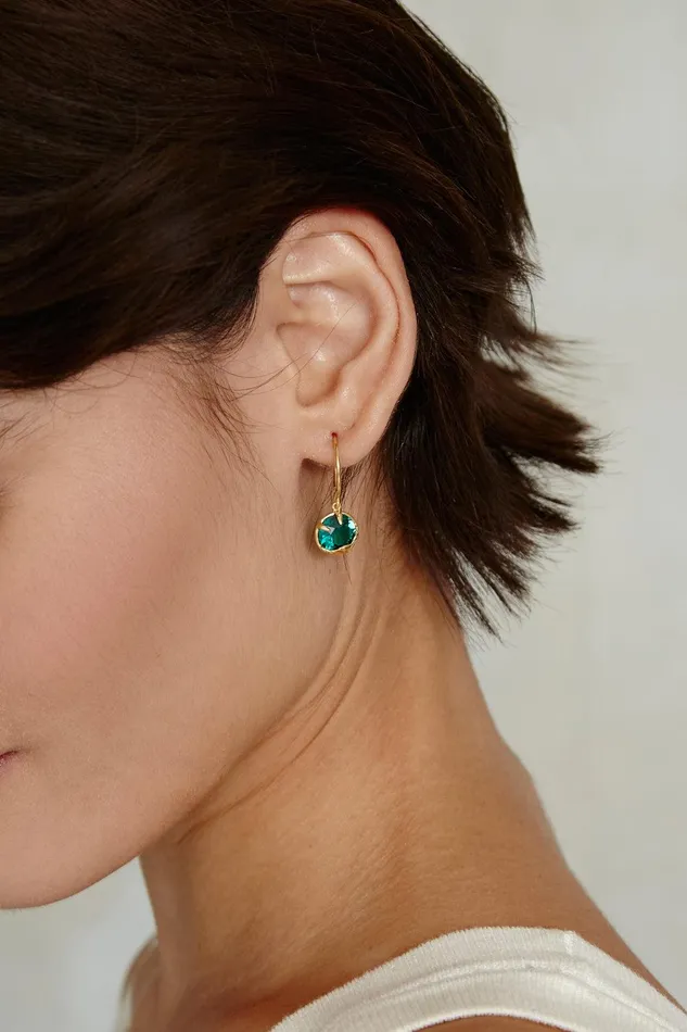 May Birthstone Earrings Emerald Crystal Women Chan Luu Earrings