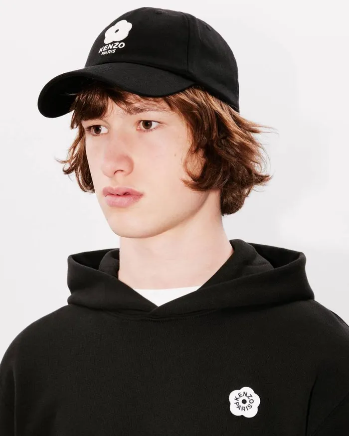 Men 039Boke Flower 20039 Embroidered Hoodie In Cotton Black Kenzo Sweatshirts And Hoodies