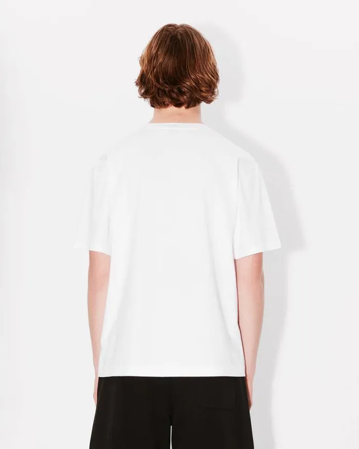Men 039Boke Flower 20039 Oversized Tshirt In Cotton White Kenzo Tshirts And Polos
