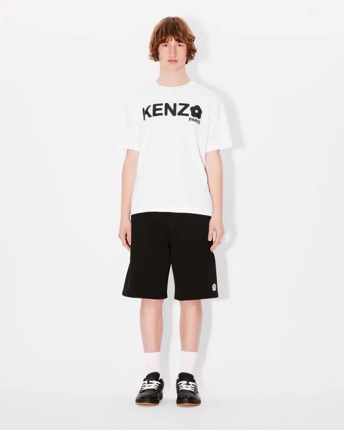Men 039Boke Flower 20039 Oversized Tshirt In Cotton White Kenzo Tshirts And Polos