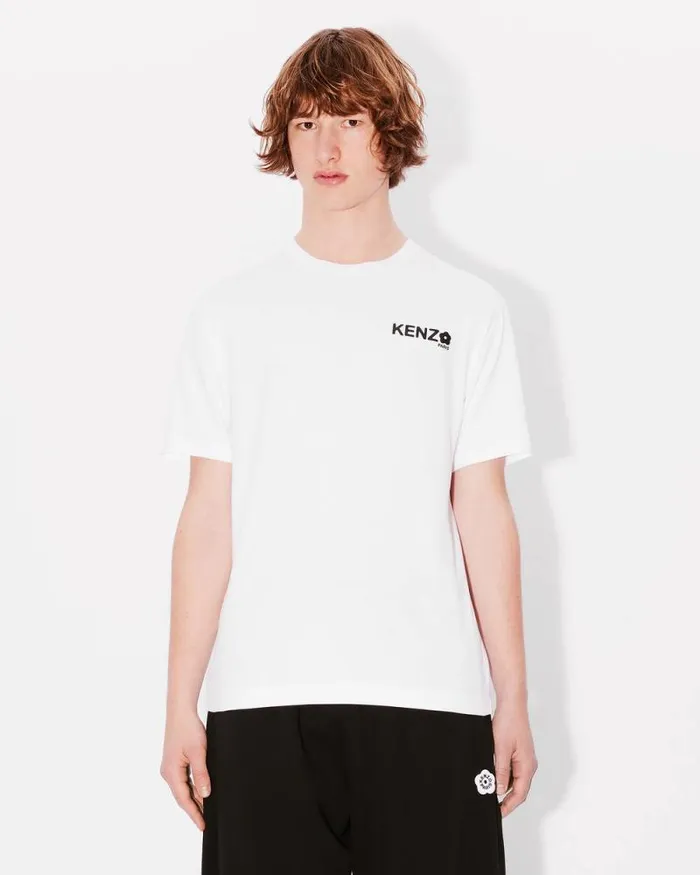 Men 039Boke Flower 20039 Tshirt In Cotton White Kenzo Tshirts And Polos