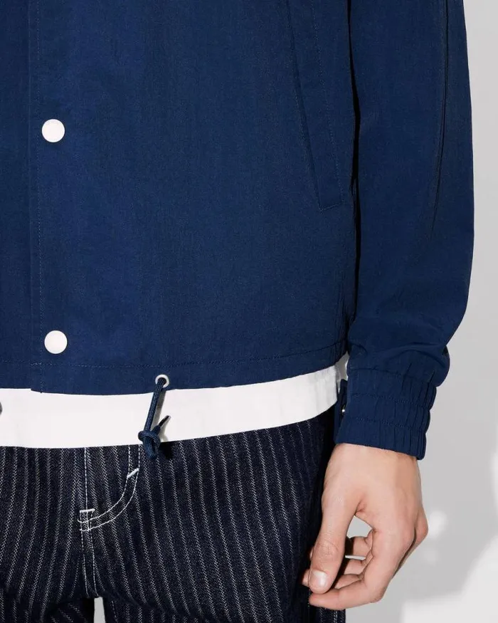 Men 039KENZO Jungle Heart039 Windbreaker Midnight Blue Kenzo Jackets And Coats
