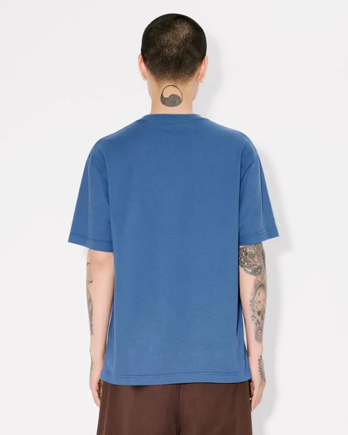 Men 039KENZO Pop039 Tshirt In Cotton Blue Kenzo Tshirts And Polos