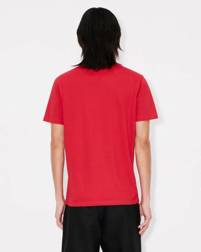 Men 039Lunar New Year039 Embroidered Slim Tshirt In Cotton Cherry Kenzo Tshirts And Polos