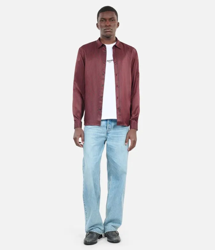 Men Black And Red Striped Shirt THE KOOPLES Shirts