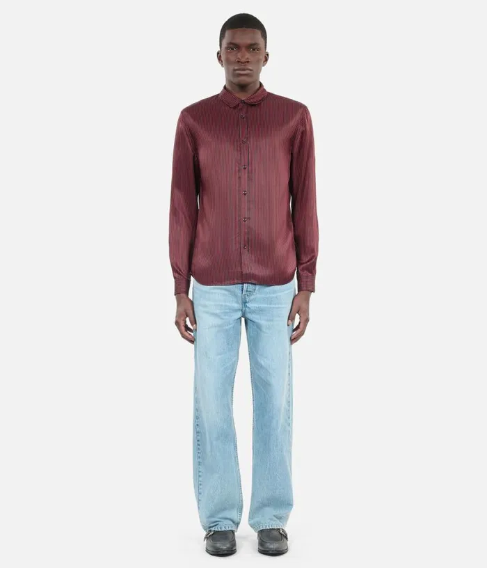 Men Black And Red Striped Shirt THE KOOPLES Shirts