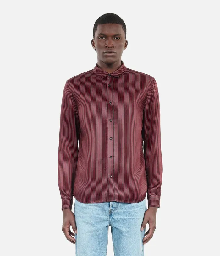 Men Black And Red Striped Shirt THE KOOPLES Shirts