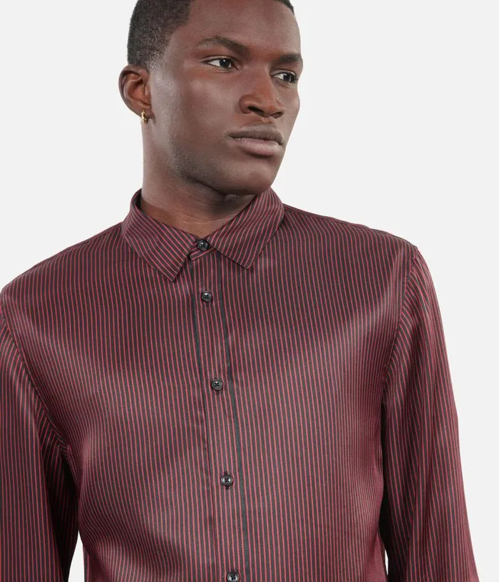Men Black And Red Striped Shirt THE KOOPLES Shirts