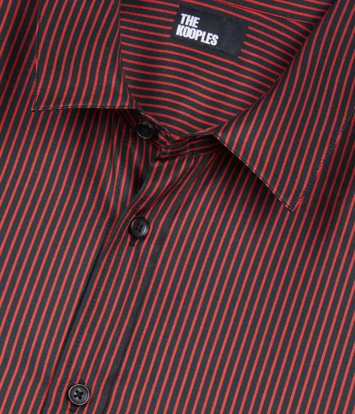 Men Black And Red Striped Shirt THE KOOPLES Shirts