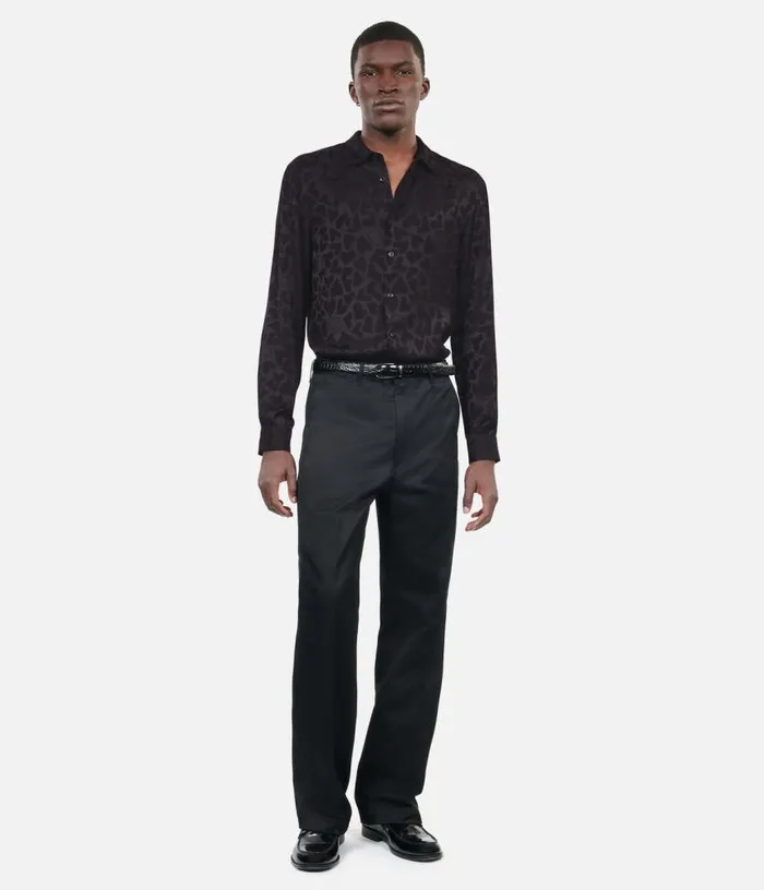 Men Black Jacquard Shirt THE KOOPLES Shirts