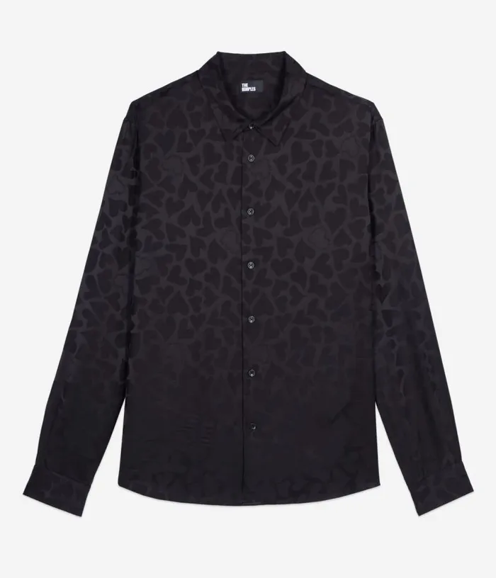 Men Black Jacquard Shirt THE KOOPLES Shirts